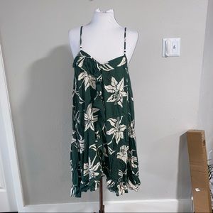 Green & cream floral sundress